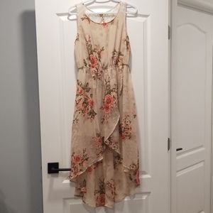 High-low Floral Print Dress